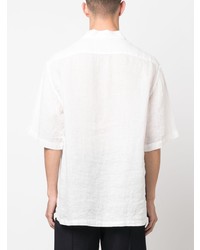 Chemise à manches courtes en lin blanche Barena