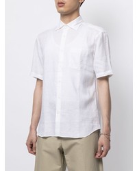 Chemise à manches courtes en lin blanche D'urban