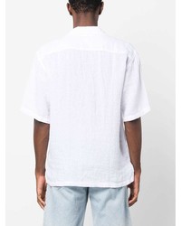 Chemise à manches courtes en lin blanche 120% Lino