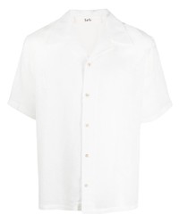 Chemise à manches courtes en lin blanche Séfr