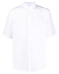 Chemise à manches courtes en lin blanche Transit