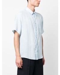 Chemise à manches courtes en lin bleu clair A.P.C.