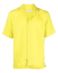 Chemise à manches courtes en lin chartreuse Orlebar Brown