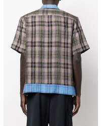 Chemise à manches courtes en lin écossaise multicolore Paul Smith