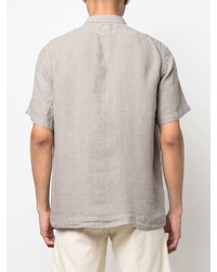 Chemise à manches courtes en lin grise Massimo Alba