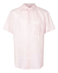 Chemise à manches courtes en lin rose OSKLEN