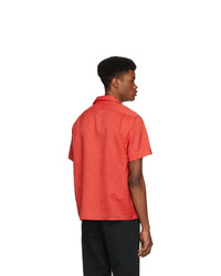 Chemise à manches courtes en lin rouge Polo Ralph Lauren
