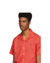 Chemise à manches courtes en lin rouge Polo Ralph Lauren