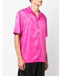 Chemise à manches courtes en soie fuchsia Han Kjobenhavn