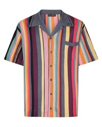 Chemise à manches courtes en soie imprimée multicolore Dolce & Gabbana