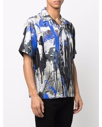 Chemise à manches courtes en soie imprimée multicolore Amiri