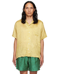 Chemise à manches courtes en soie jaune Karu Research