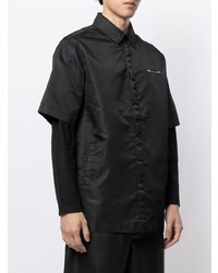 Chemise à manches courtes en soie noire 1017 Alyx 9Sm