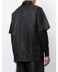 Chemise à manches courtes en soie noire 1017 Alyx 9Sm