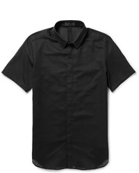 Chemise à manches courtes en tulle noire Calvin Klein