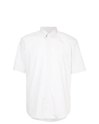 Chemise à manches courtes en vichy blanche Cerruti 1881