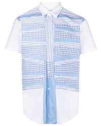 Chemise à manches courtes en vichy bleu clair Comme Des Garcons SHIRT