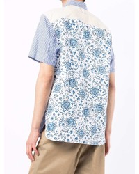 Chemise à manches courtes en vichy bleu clair Junya Watanabe MAN