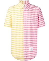 Chemise à manches courtes en vichy multicolore