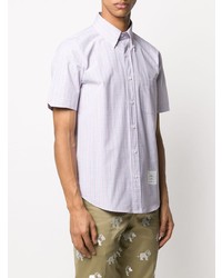 Chemise à manches courtes en vichy multicolore Thom Browne