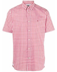 Chemise à manches courtes en vichy rouge et blanc Tommy Hilfiger