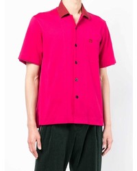 Chemise à manches courtes fuchsia Sacai