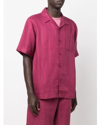 Chemise à manches courtes fuchsia Maharishi