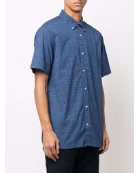 Chemise à manches courtes géométrique bleu marine Tommy Hilfiger