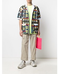 Chemise à manches courtes géométrique multicolore Marcelo Burlon County of Milan