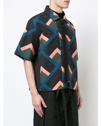 Chemise à manches courtes géométrique multicolore Craig Green