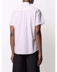 Chemise à manches courtes géométrique rose Moschino