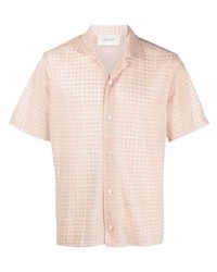 Chemise à manches courtes géométrique rose MOUTY