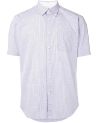 Chemise à manches courtes géométrique violet clair D'urban