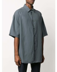 Chemise à manches courtes gris foncé Valentino