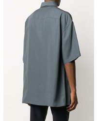 Chemise à manches courtes gris foncé Valentino