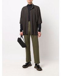 Chemise à manches courtes gris foncé Homme Plissé Issey Miyake