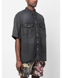 Chemise à manches courtes gris foncé Isabel Marant