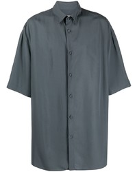 Chemise à manches courtes gris foncé Valentino
