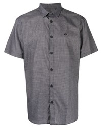 Chemise à manches courtes grise Armani Exchange