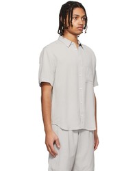 Chemise à manches courtes grise Jacquemus