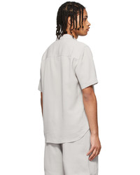 Chemise à manches courtes grise Jacquemus