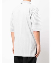 Chemise à manches courtes grise Homme Plissé Issey Miyake