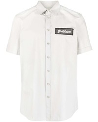 Chemise à manches courtes grise Moschino