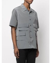 Chemise à manches courtes grise Givenchy