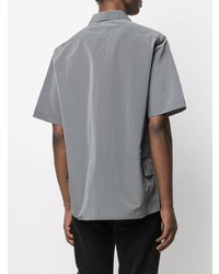 Chemise à manches courtes grise Givenchy