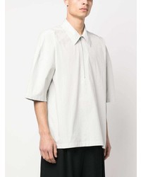 Chemise à manches courtes grise Jil Sander