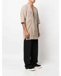 Chemise à manches courtes grise Rick Owens