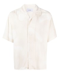 Chemise à manches courtes imprimée beige Bonsai