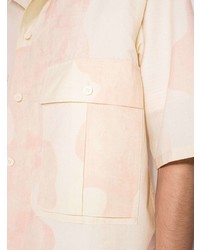 Chemise à manches courtes imprimée beige VISVIM