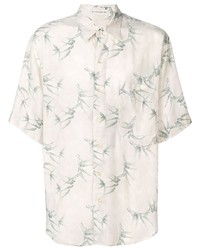 Chemise à manches courtes imprimée beige Etro